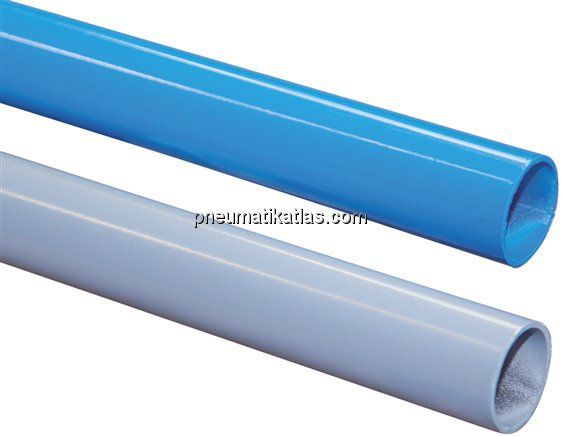 Aluminium-Rohr, 15 x 12mm, blau (RAL 5015) pulverbeschichtet