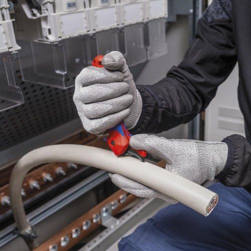KNIPEX Abmantelungsmessermit Gleitschuh und Ratschenfunktion 146mm 1650 145 SB