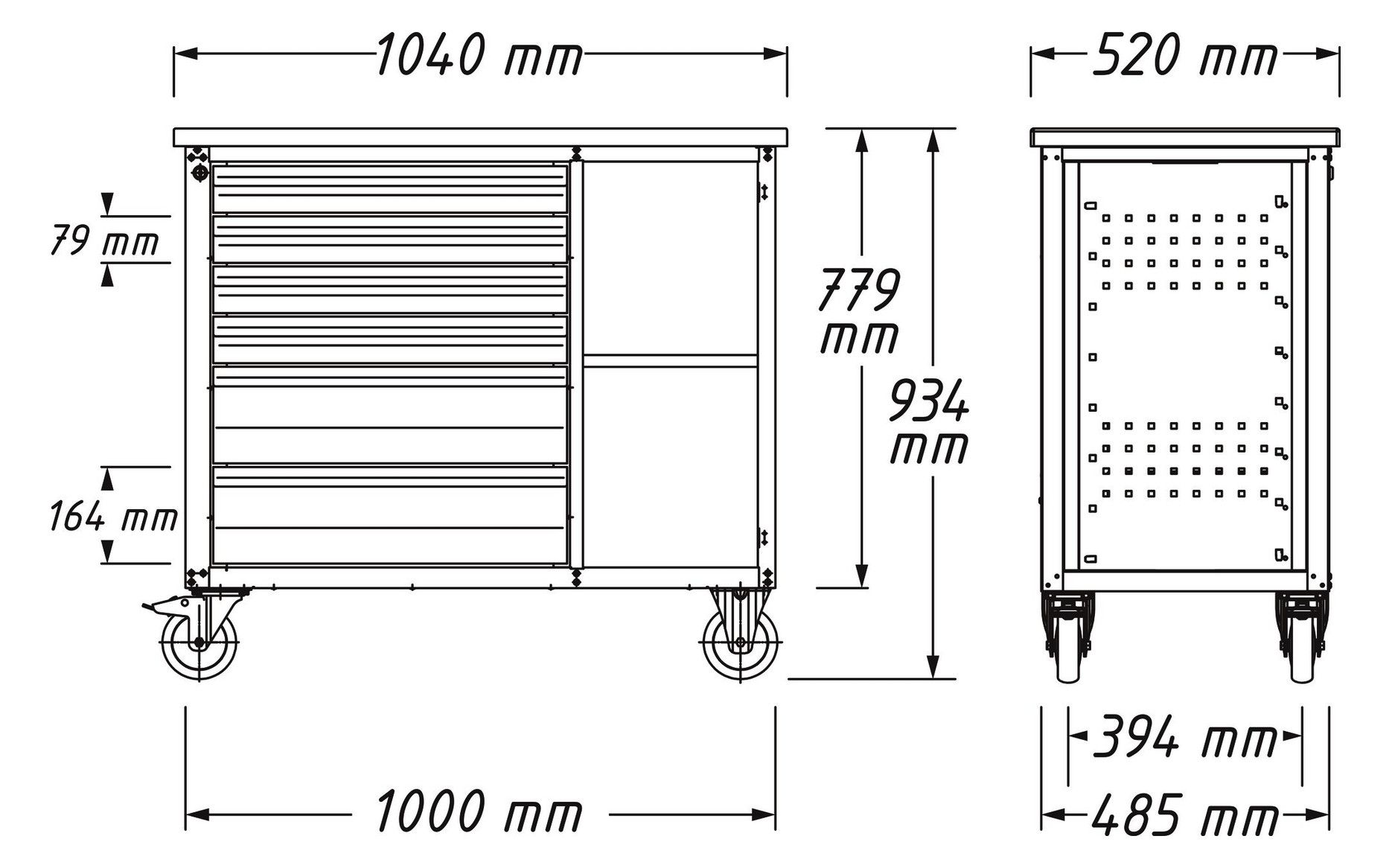 HAZET Rollwerkbank, "177W-6"