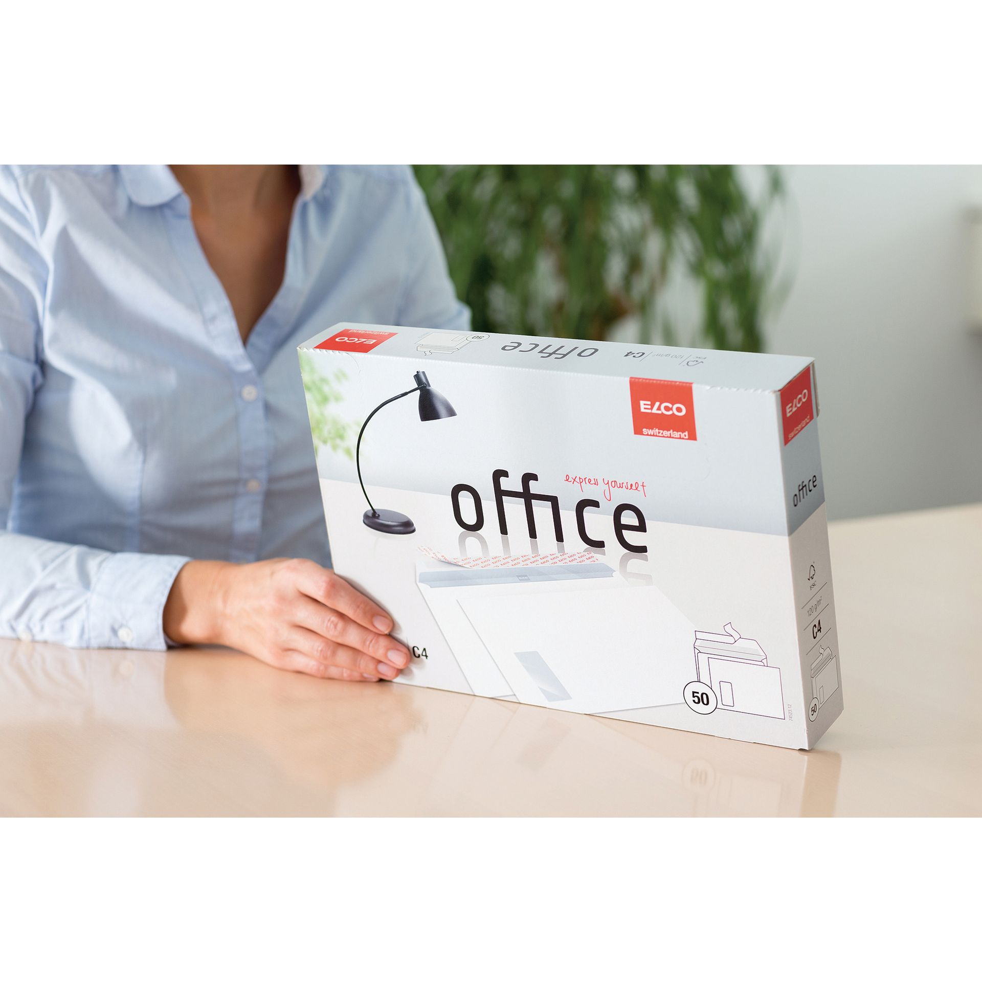 Briefumschlag Office  C4 mF hk hochweiß 50 St./Pack.