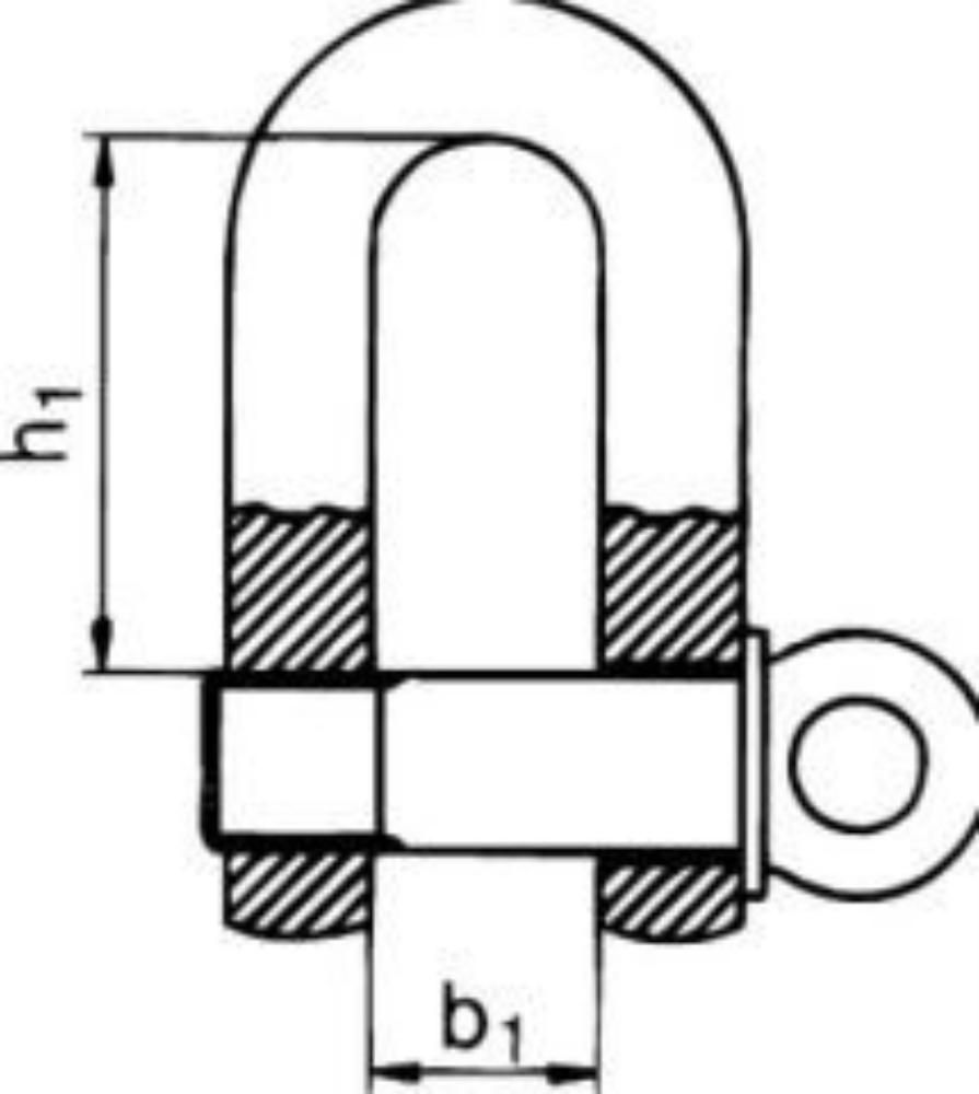 Schäkel gerade, Edelstahl V4A
