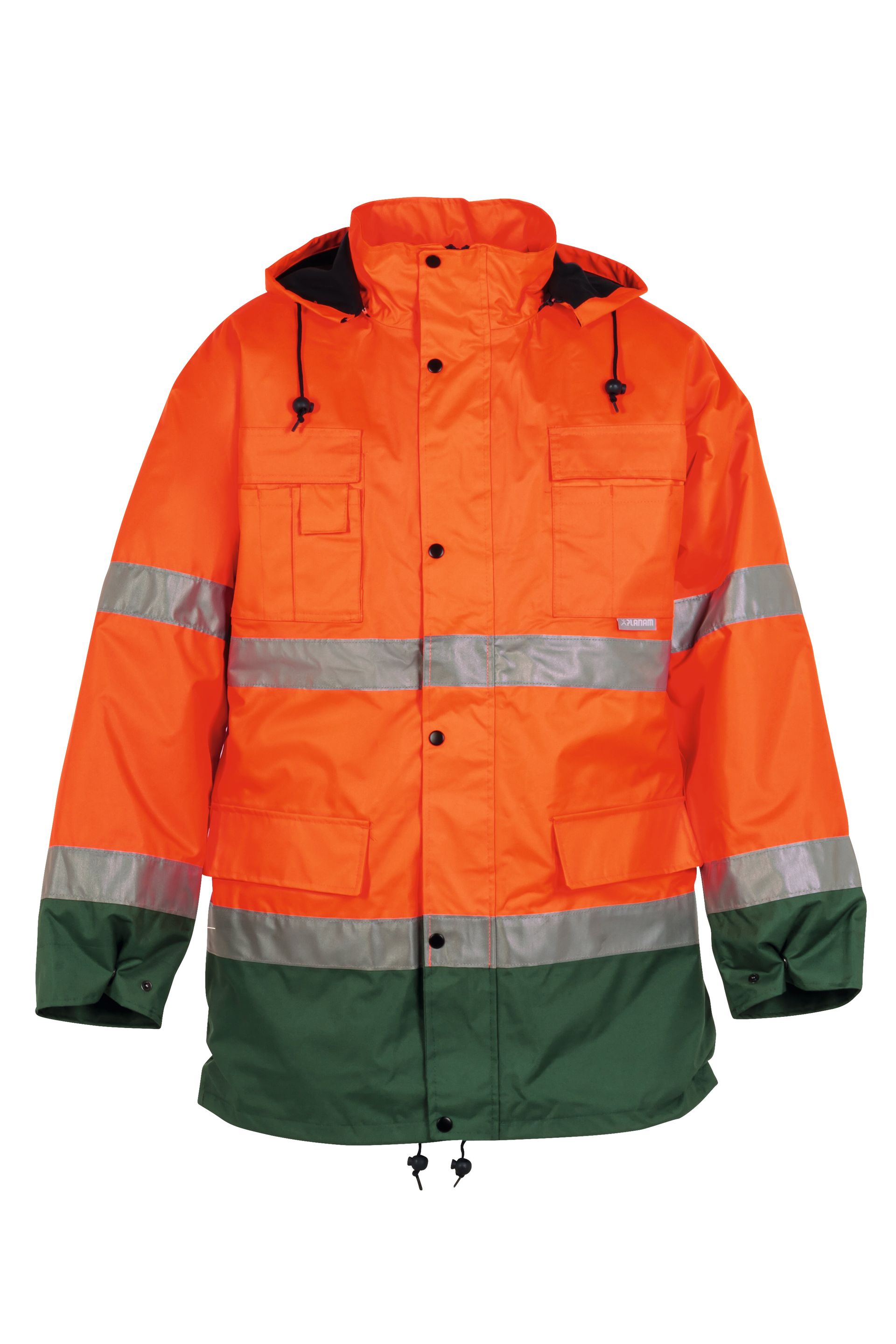 Planam Parka 2-farbig Warnschutz, Outdoor orange/grün Gr. S