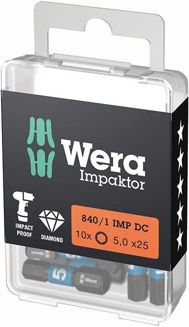 WERA 1/4"-6-kantbits, DIN3126C6,3