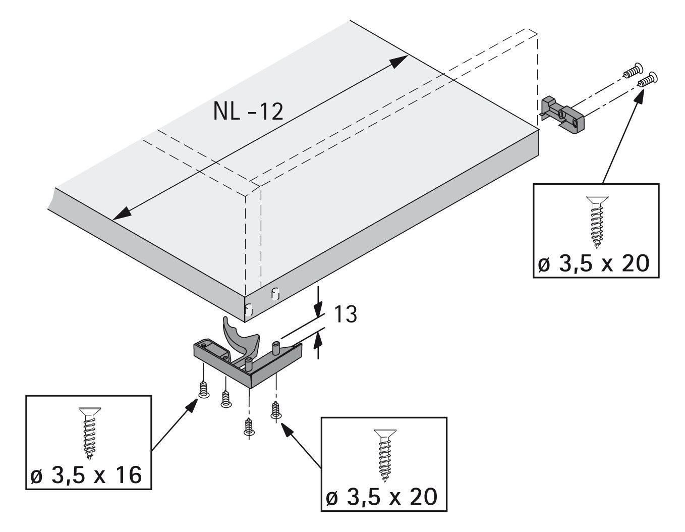 HETTICH Schnäpper für Tablarböden/Holzschubkästen