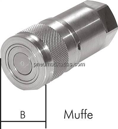 ES-Flat-Face-Kupplung ISO 16028, Muffe Baugr.1, G 1/4"
