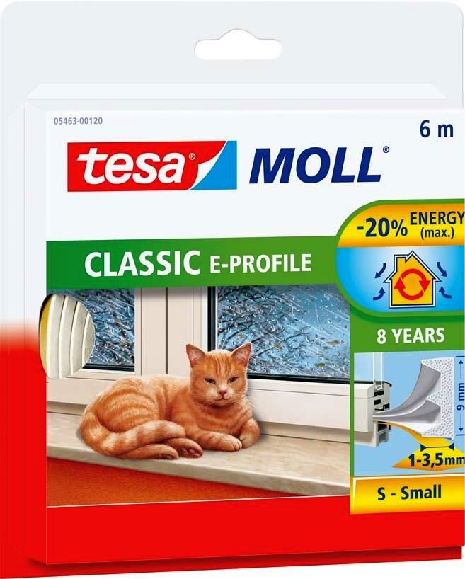 E-Profil-Dichtung weiß 6m:9mm tesa 5463