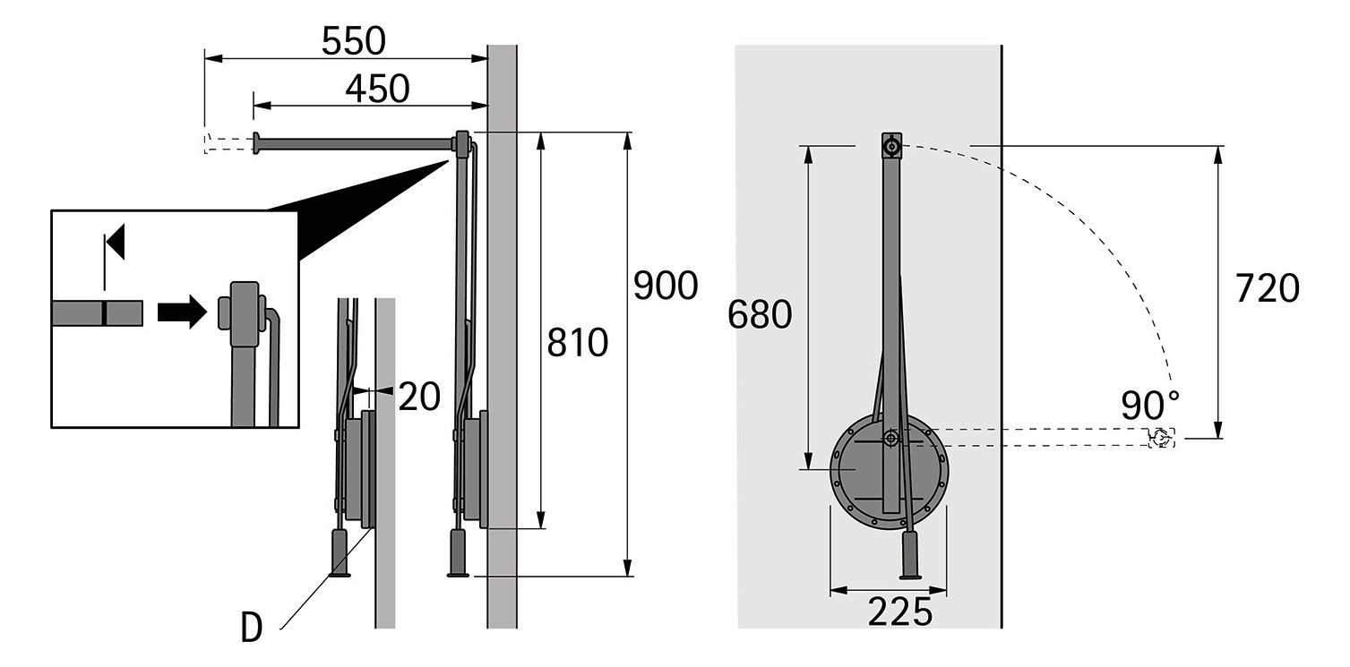 HETTICH Distanzstück, 20 mm