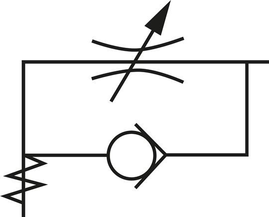 Drosselrückschlagventil M 5, abluftregelnd (B)