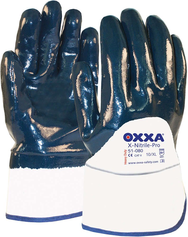 Handschuh Oxxa X-Nitrile-Pro, Gr.9, Stulpe teilbeschichtet
