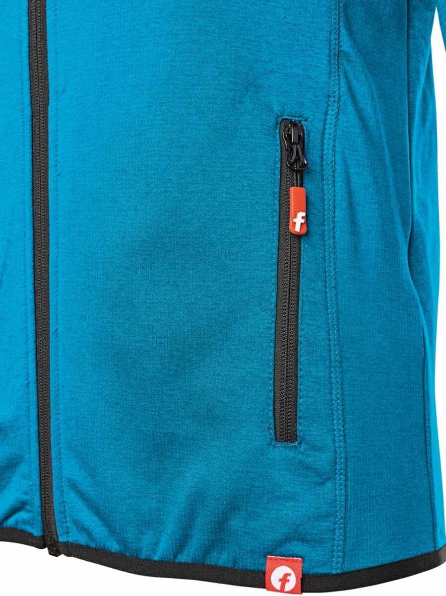 Tech-Fleecejacke türkis/schwarz meliert Gr. M Fortis Elements