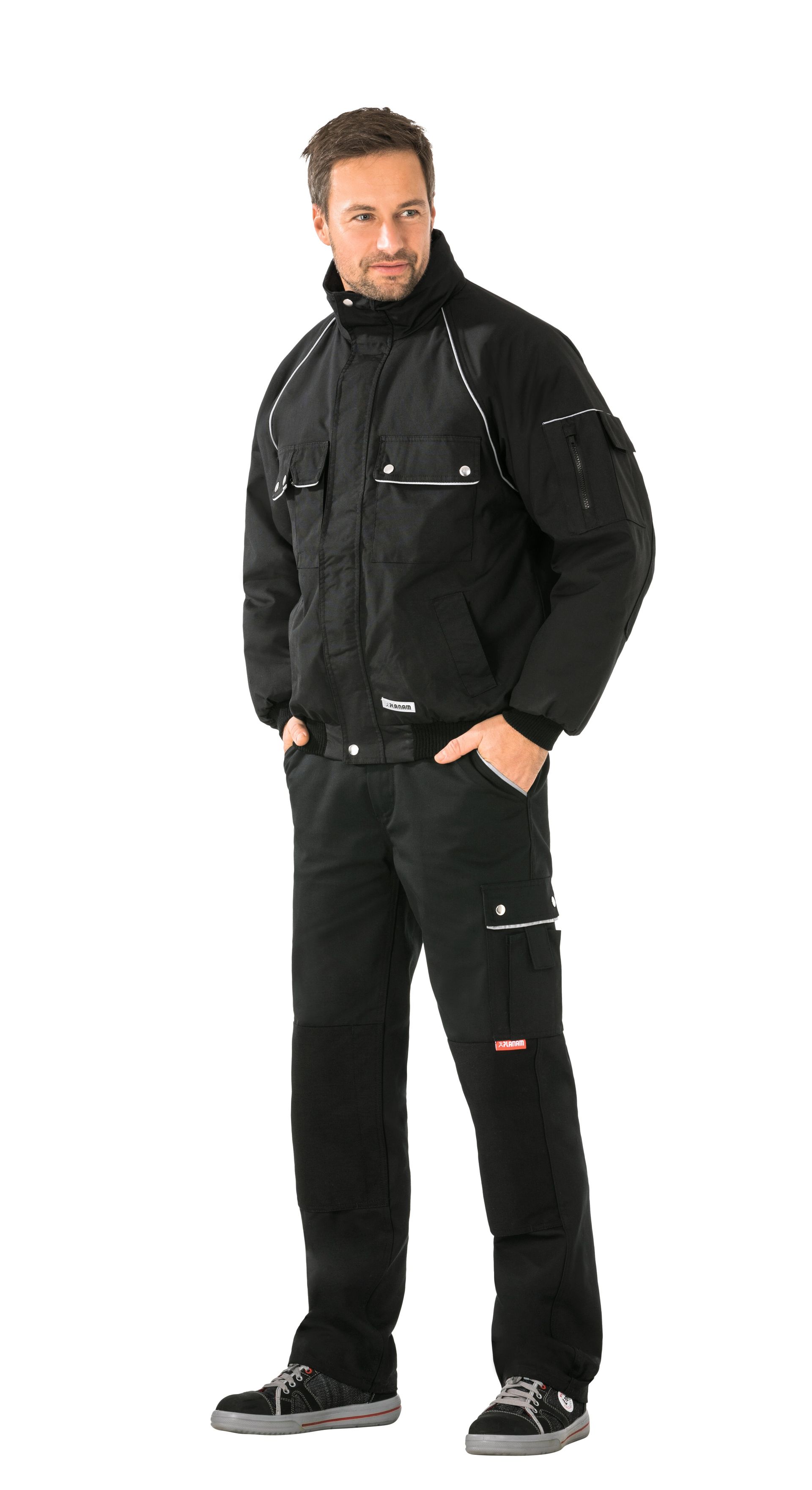 Planam Winterblouson Canvas 320, Outdoor schwarz/schwarz Gr. S