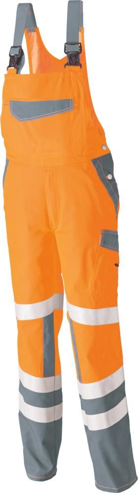 BP Warnschutz-Latzhose, Warnorange-Dunkelgrau, Gr. 44n