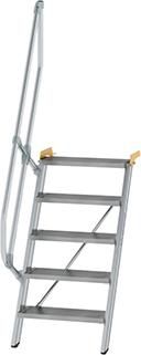 Alu-Treppe 60 Grad 5 Stufen B 600 mm lichte Höhe 1210 mm Ausladung 941 mm