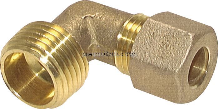 Winkel-Klemmringverschraubung R 1/8"-4 (M8x1)mm, Messing