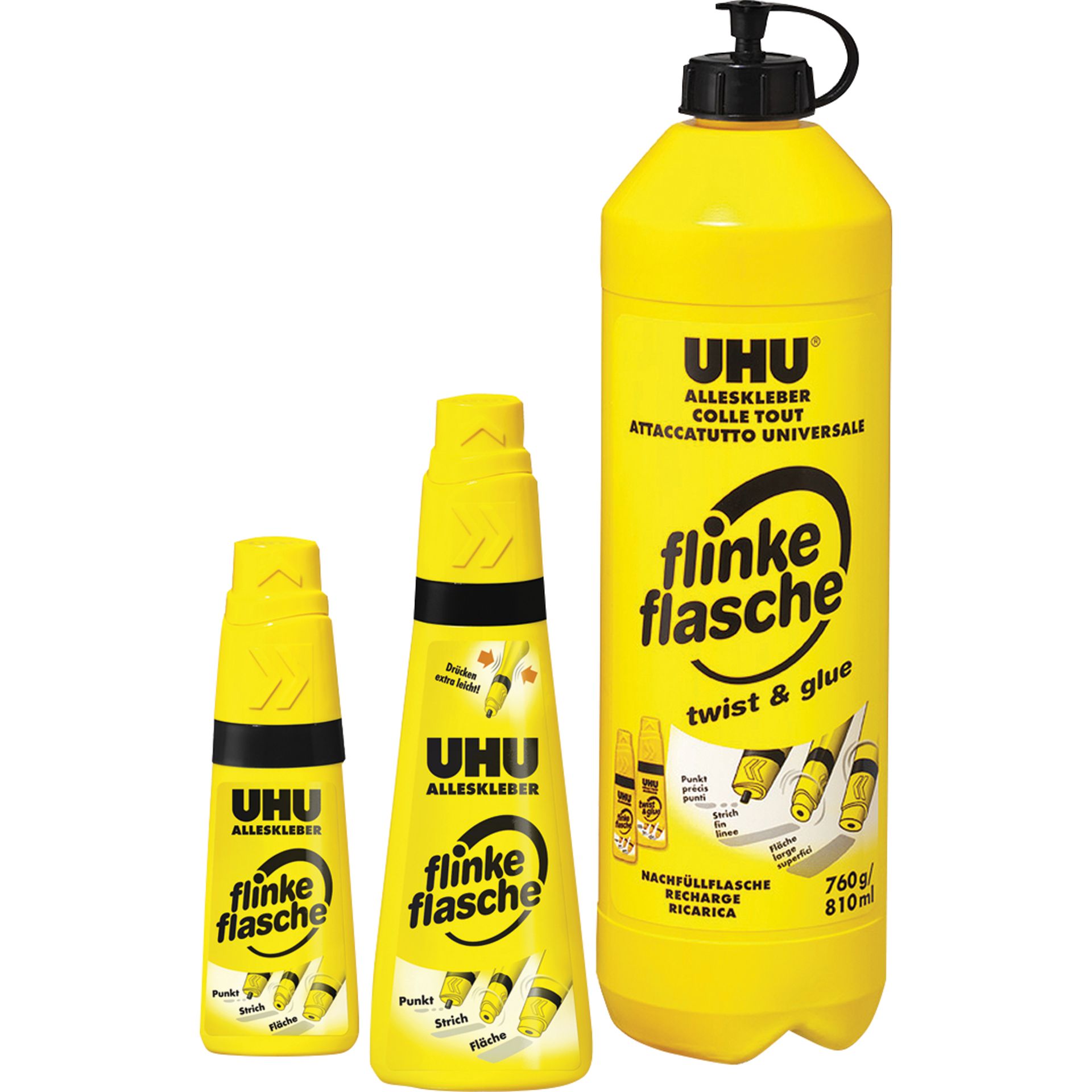Alleskleber flinke flasche 90g nachfüllbar