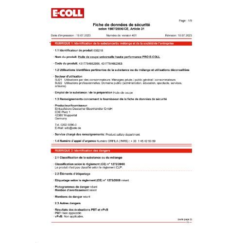 Allround (Hochl.) Schneidöl PRO 5l chlorfrei E-COLL