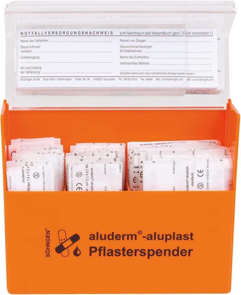 Pflasterspender aluderm- aluplast, orange