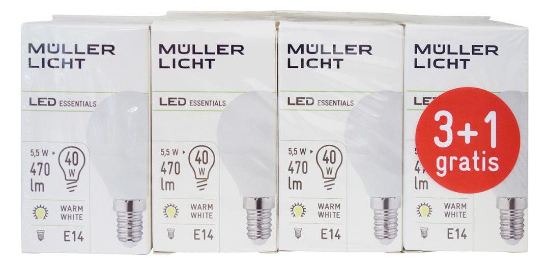 LED Tropfen 5,5W, 4er-Set