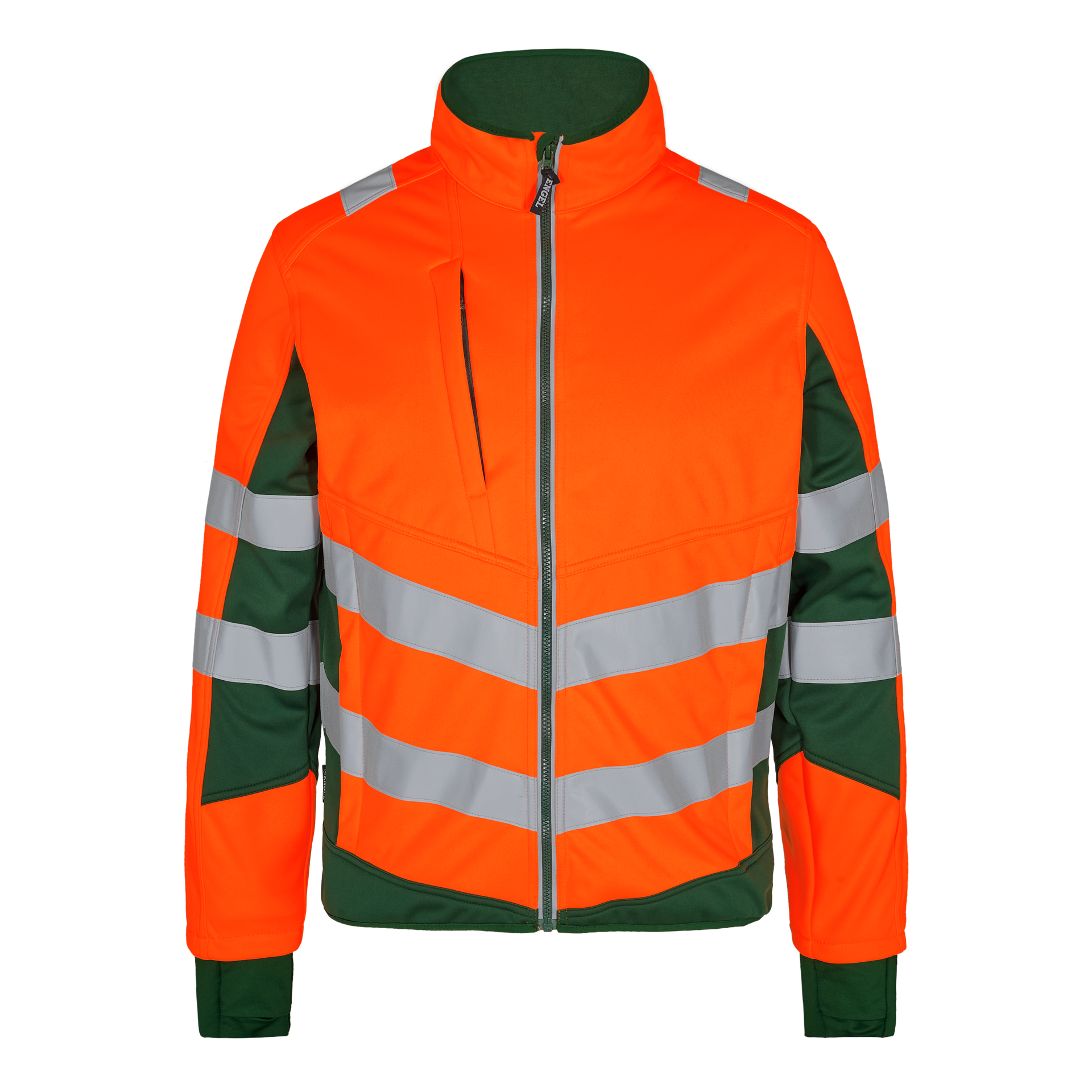 Safety Softshelljacke Orange/Grün, Gr. M