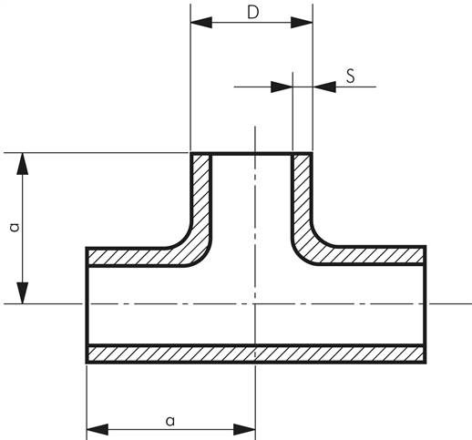 T-Stück 12,0x1,5mm, 1.4404 geschweißt, DIN 11852
