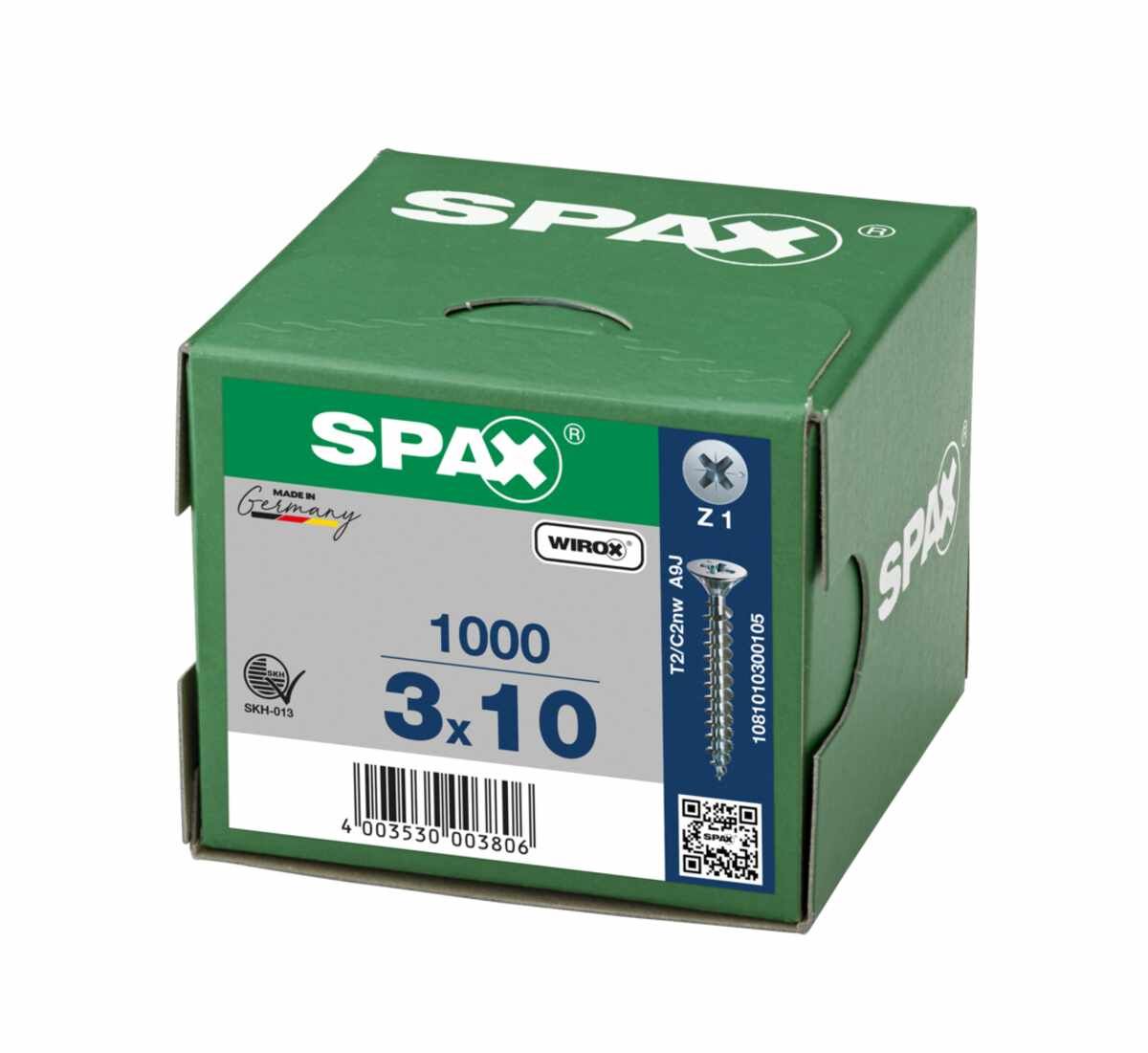 Spax Schrauben Fl/Verz 3,0X10 Ve1000