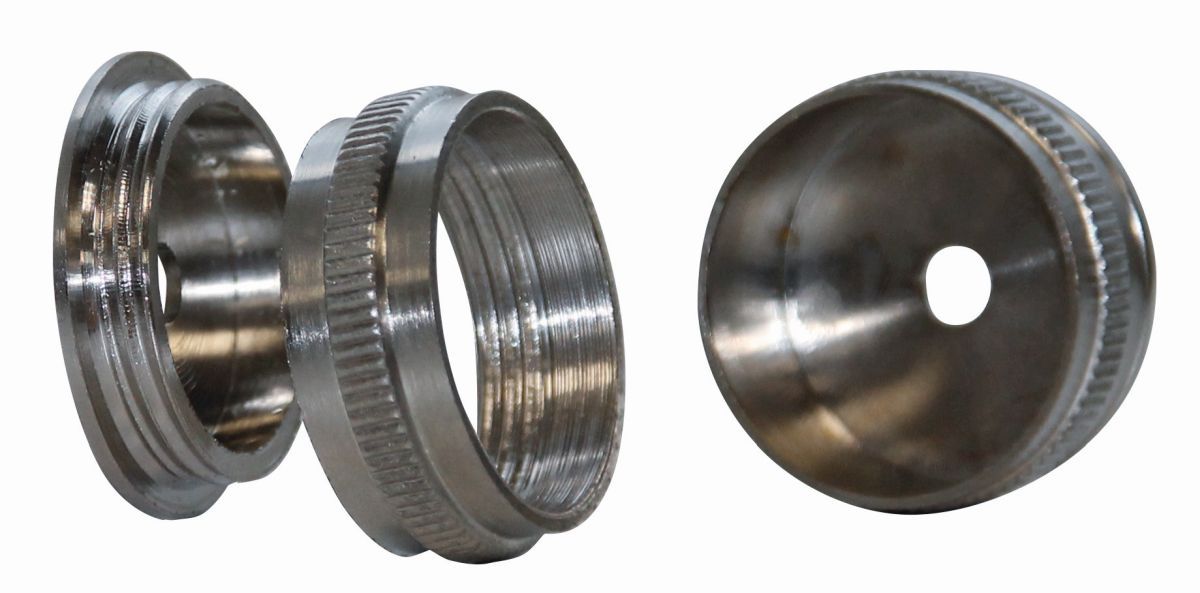 Stangenlager rund Messing vernickelt 25 mm