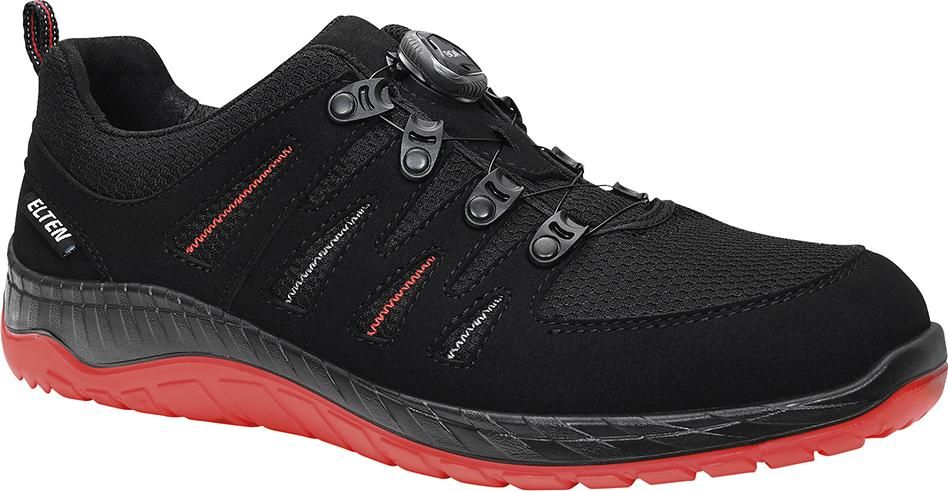 Halbschuh MADDOX BOA black-red Low,ESD,S3, Gr.35