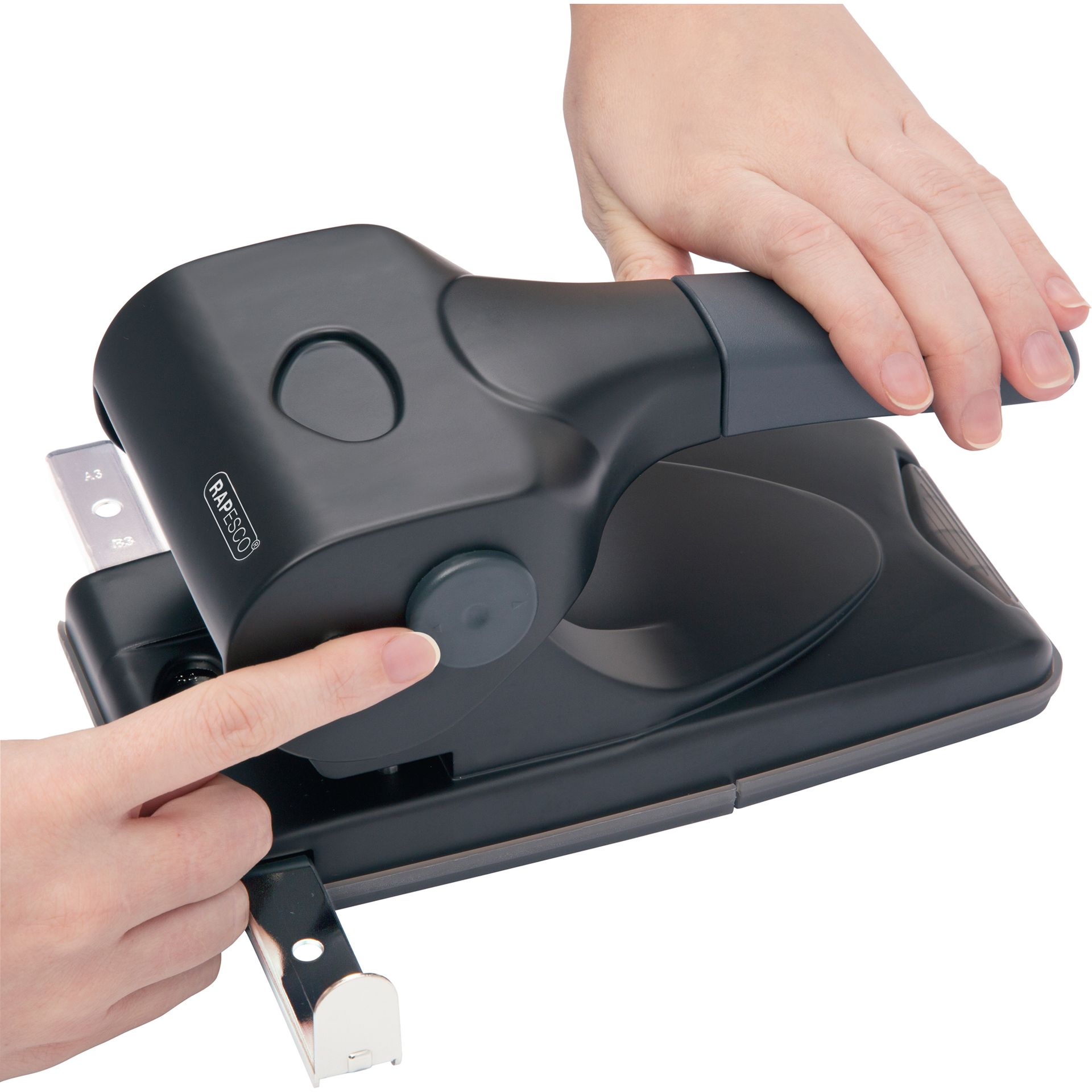 Locher ALU-65 65Blatt Anschlagschiene schwarz