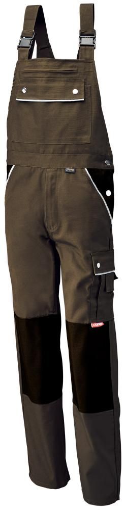 Latzhose,Canvas,320 g/qm,Gr.44,braun/schwarz