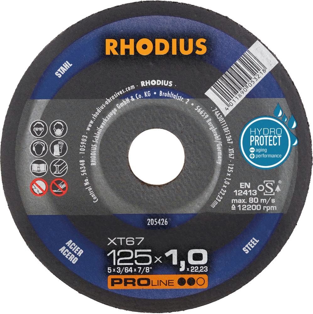Trennscheibe XT67 125 x 1,0 mm ger. Rhodius