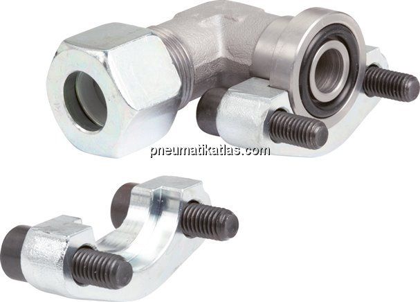 Winkel-Flanschverschraubung 3/4"-SAE (6000 PSI), 16 S (M24x1,5)