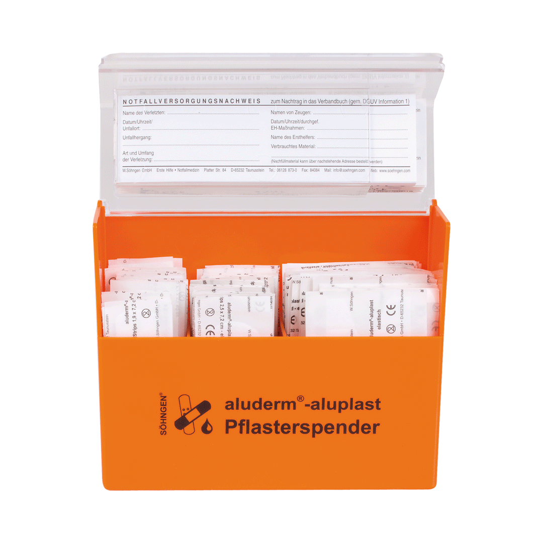 Pflasterspender aluderm®-aluplast gefüllt