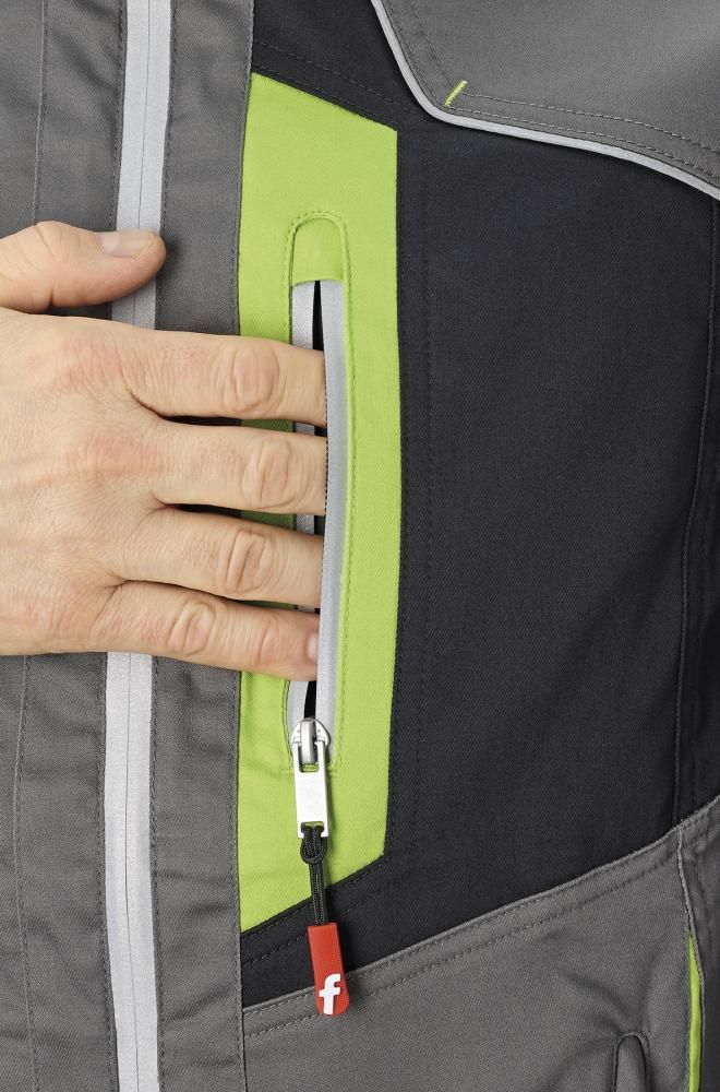 Jacke Flex grau/schwarz/lime Gr. S FORTIS