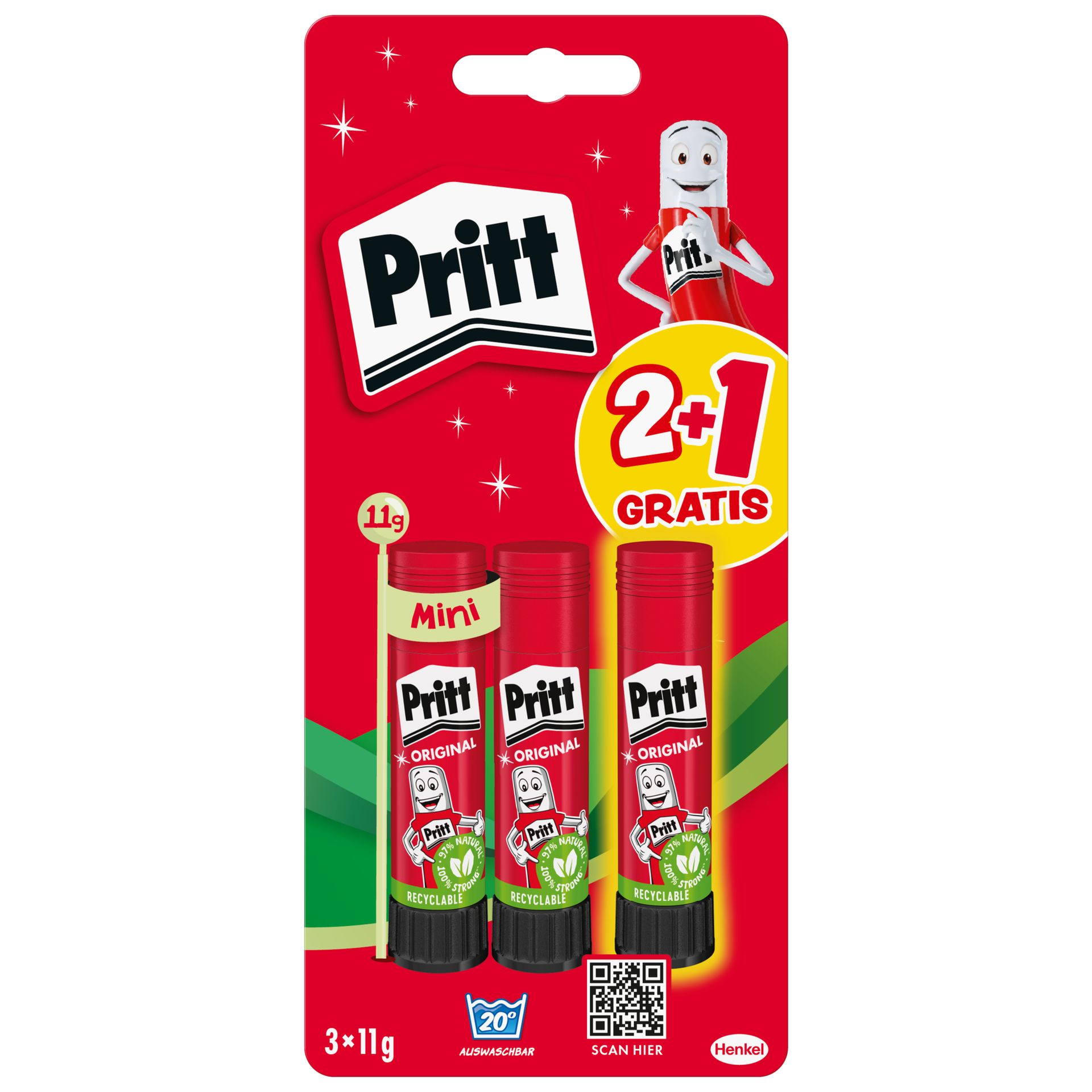 Klebestift Alles steht Kopf 2 11g 3St