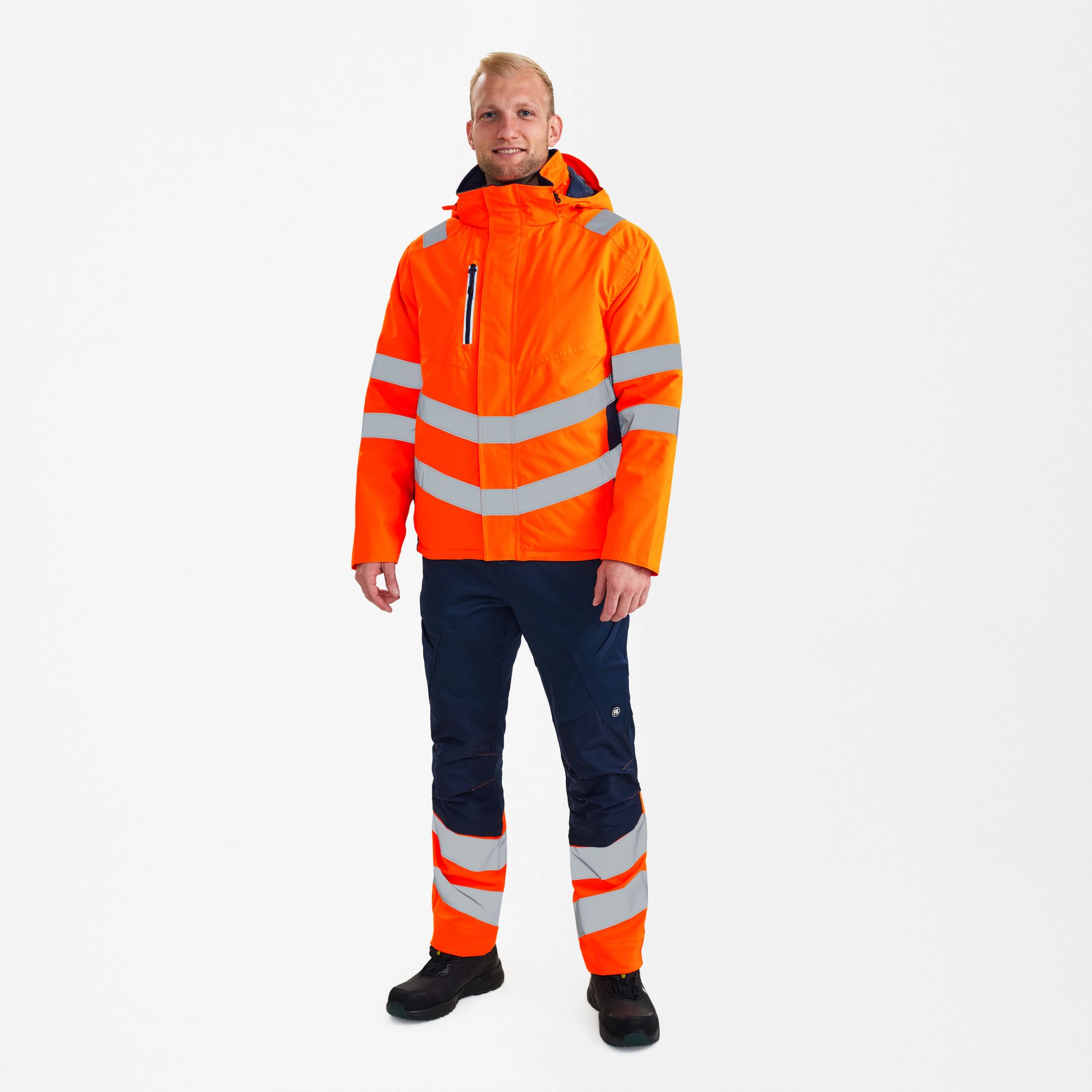 Safety Winterjacke Orange/Blue ink, Gr. 6XL