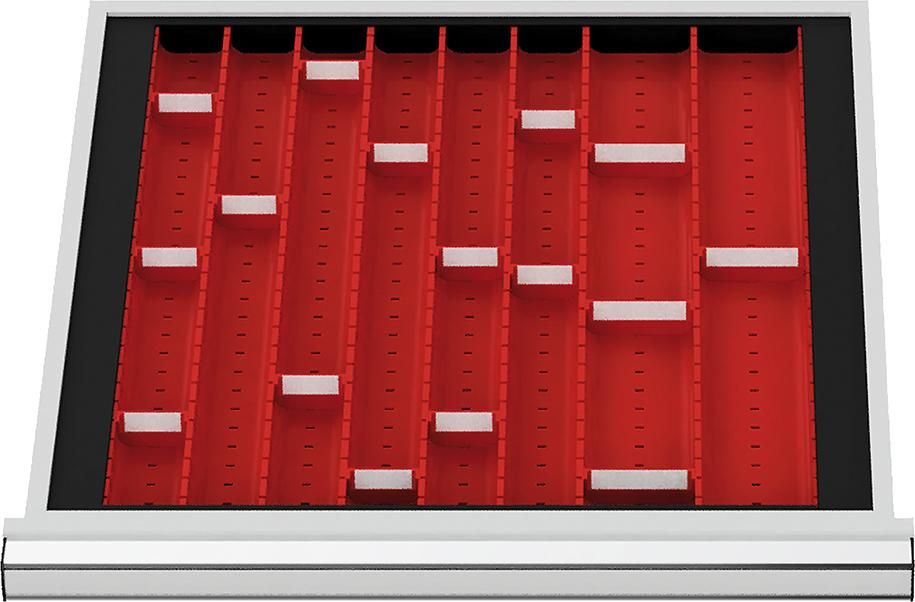 Schubladeneinteilung Muldenplatten BLH 50 mm Innenmaß 500x450 mm