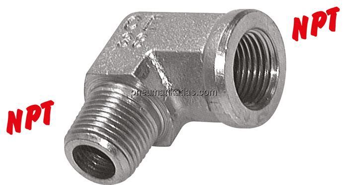 90°-Einschraubwinkel NPT 3/8", V4A