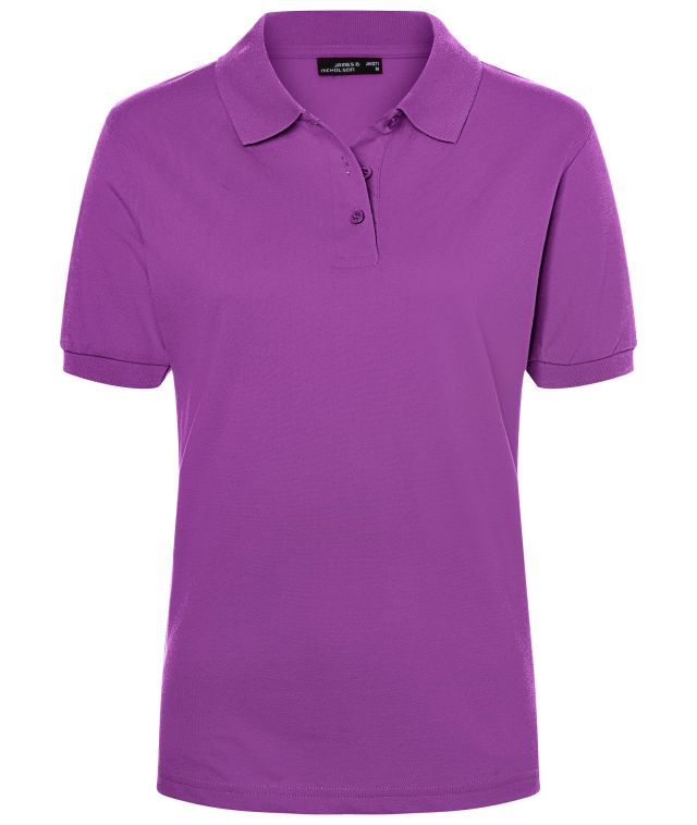 Classic Polo Ladies Hochwertiges Polohemd mit Armbündchen lila, Gr. L