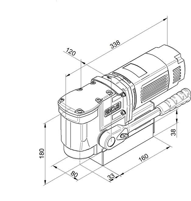 Magnet-Winkelkernbohrm. MAB 155, 230 V BDS