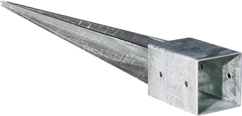 Einschlagbodenhülse feuerverzinkt, 71 x 71 x 750 mm für Pfosten 7 x 7 cm