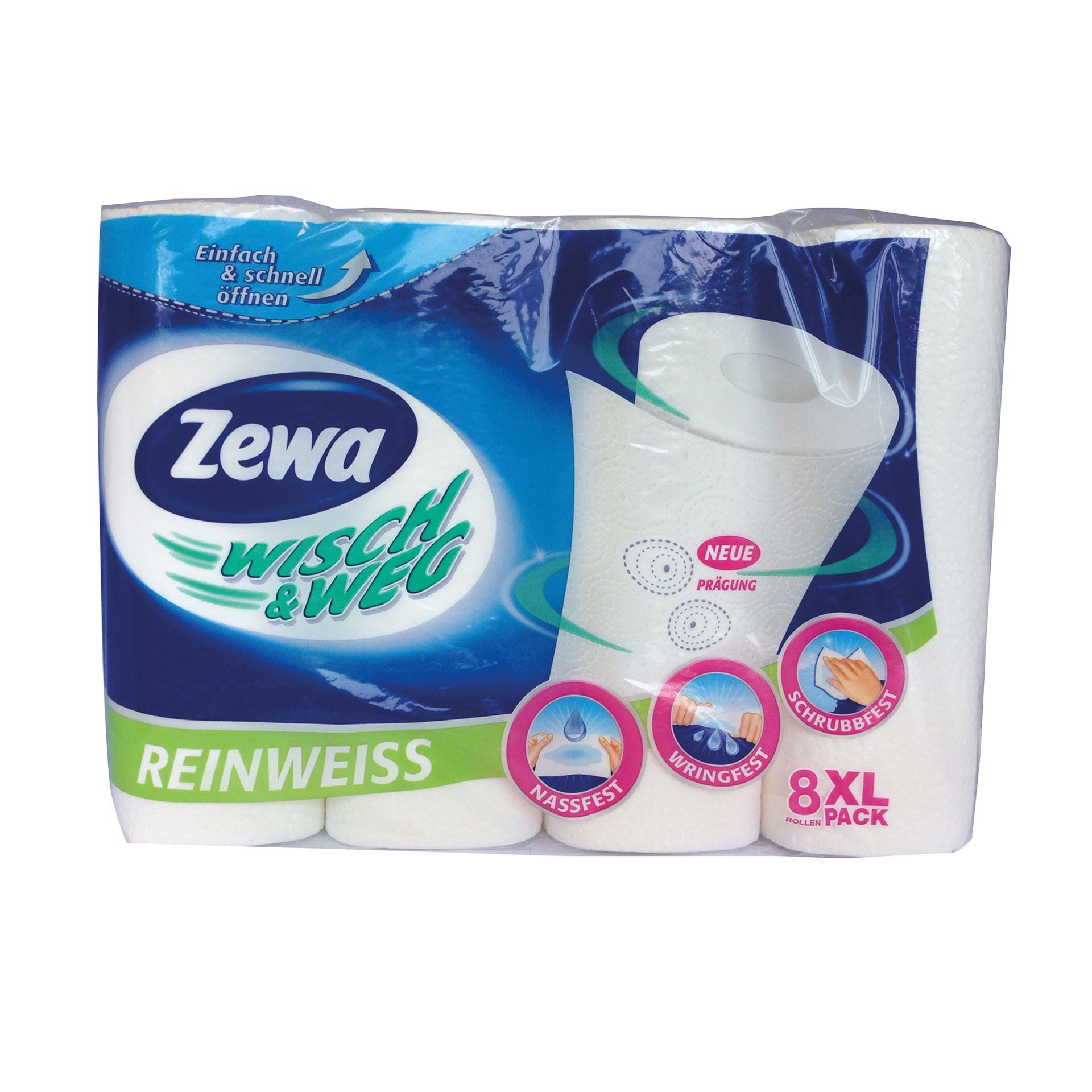 Küchenrolle Wisch und Weg 2lg. weiß 8 Rl./Pack.