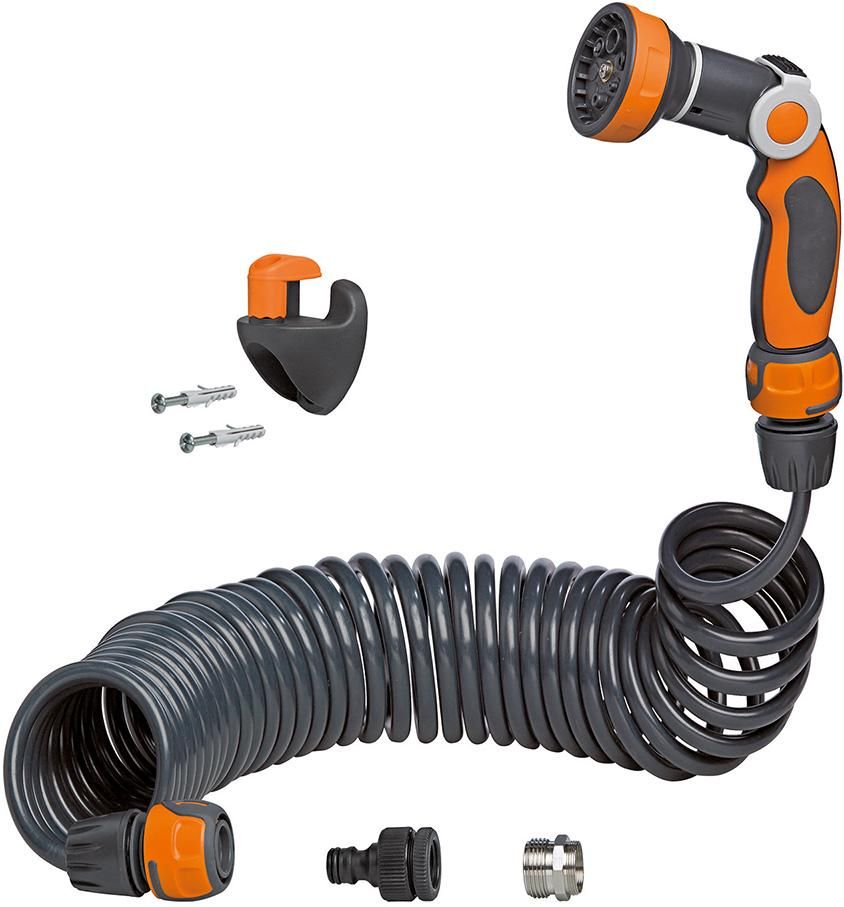Spiralschlauch Entwässerungsventil-Set mit Wandbefestigung