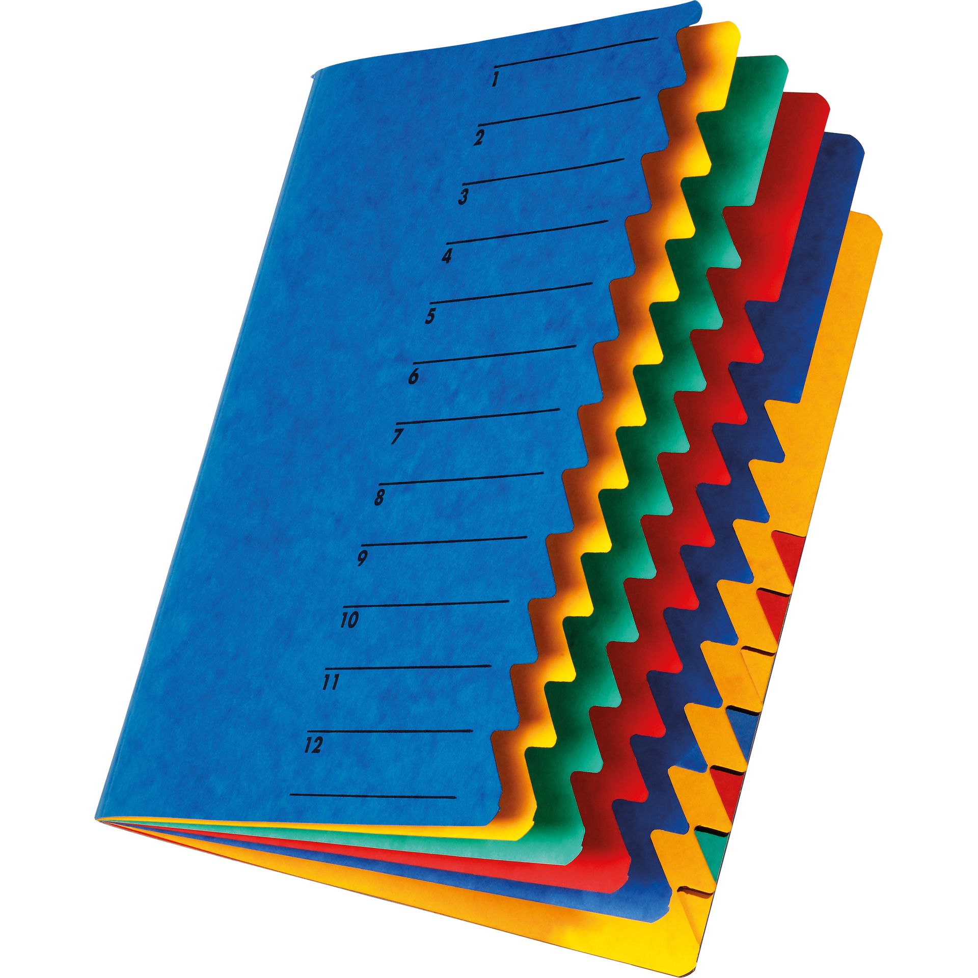 Ordnungsmappe EASY DIN A4 12Fächer Pressspan blau