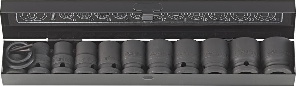 FORTIS Kraft- Steckschlüssel-Satz 1/2" 15-teilig