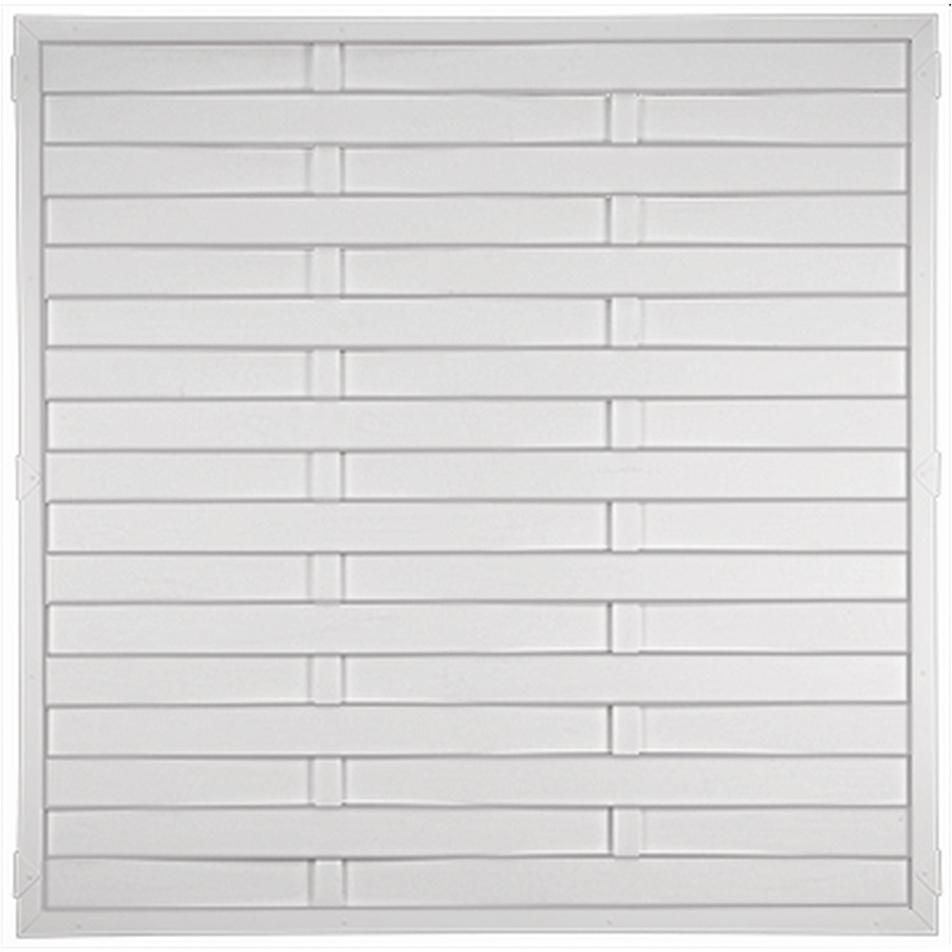 LIGHTLINE KS-LAMELLENZAUN180 x 180 cm Füllung / Rahmen WEISS