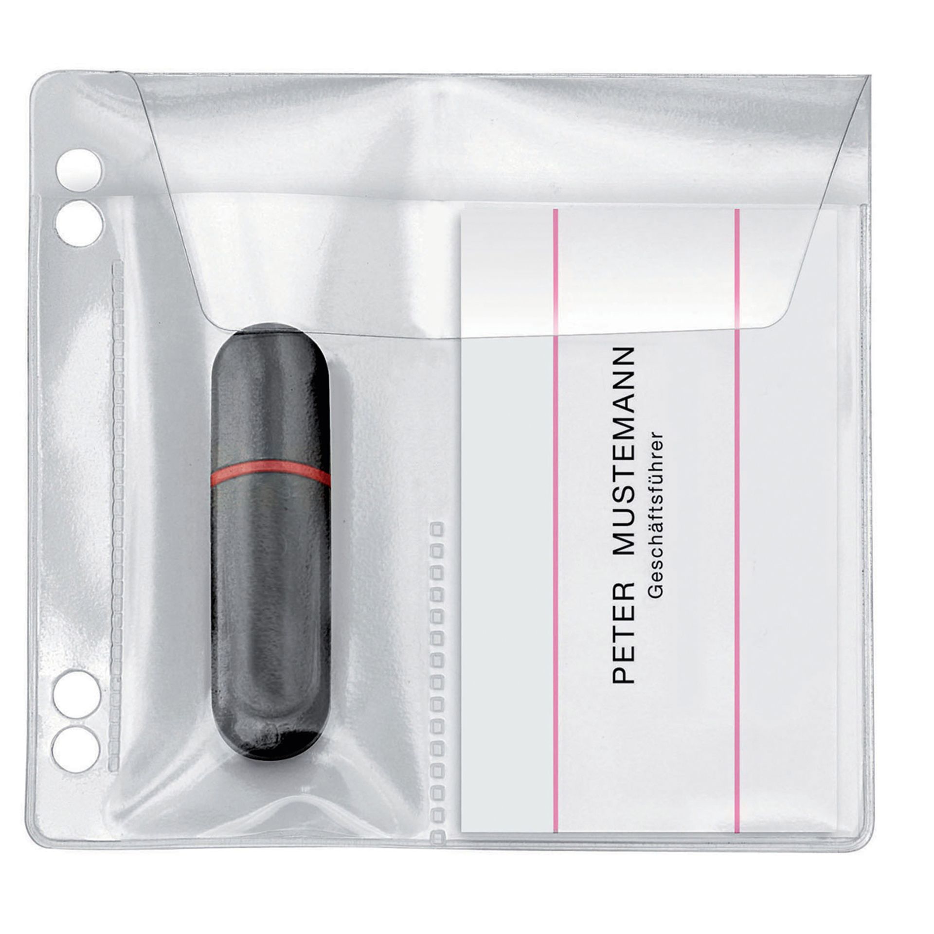 USB Stick-Hülle 10x10cm PVC gk 5 St./Pack.