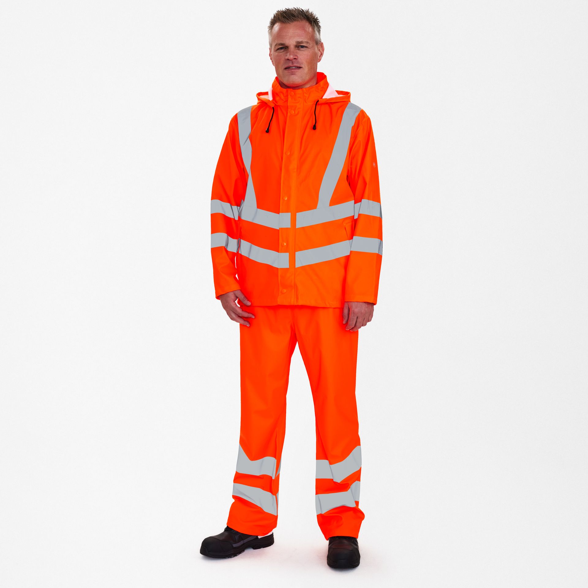 Safety Regenjacke Hi-vis Orange, Gr. L