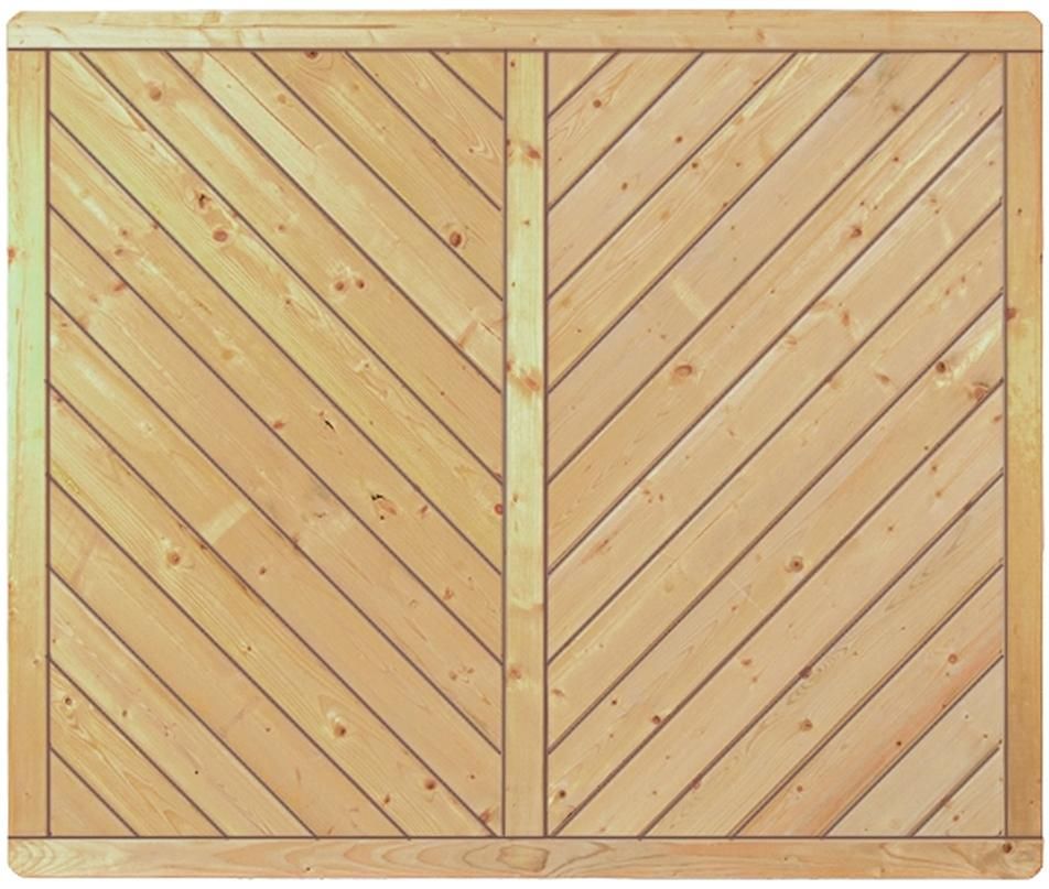 CLASSIC-Serie-Diagonal 180 x 150 cm, kdi-grün Rahmen 40/70 mm, Profilbretter 16/118 mm