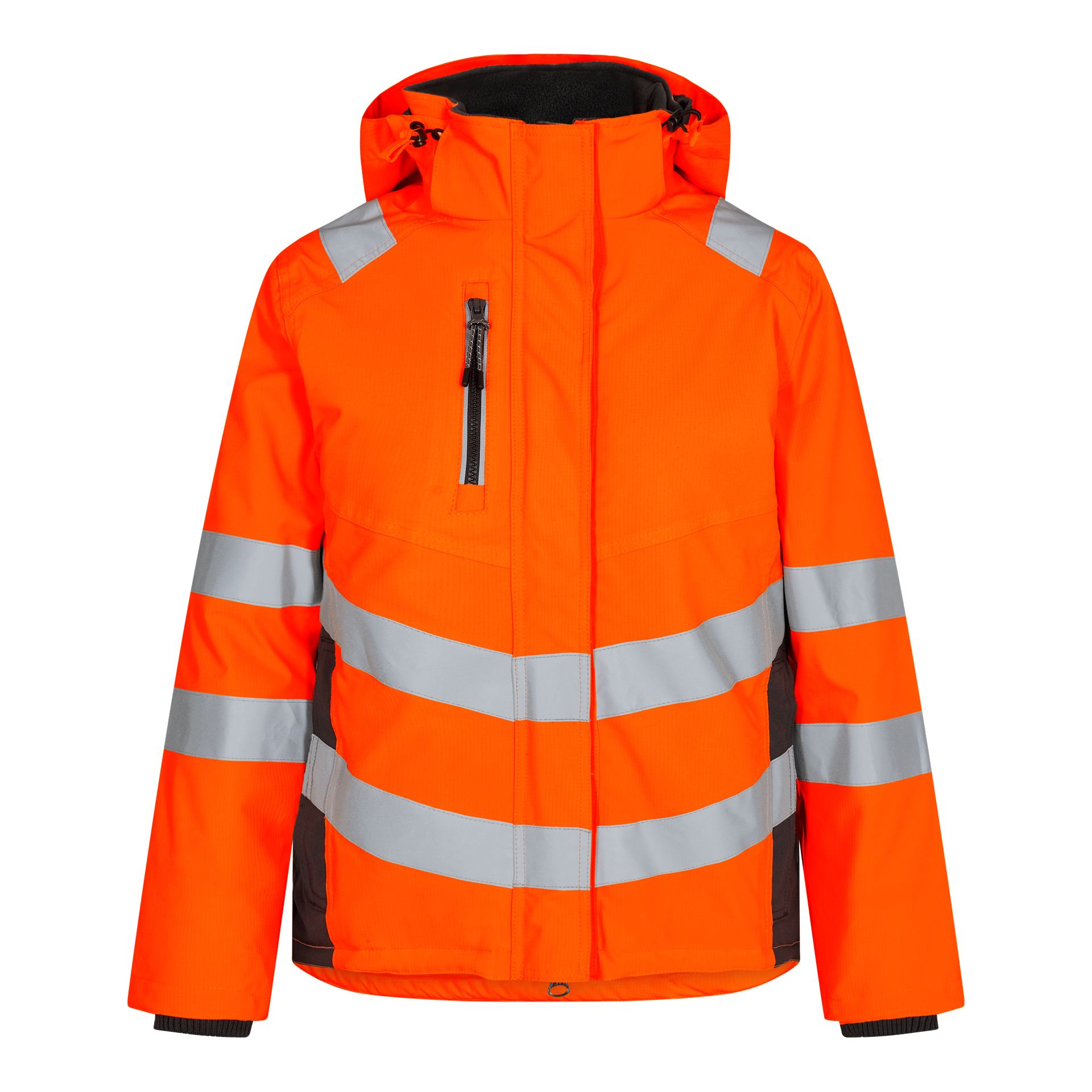 Safety Damen Winterjacke Orange/Anthrazit Grau, Gr. XL