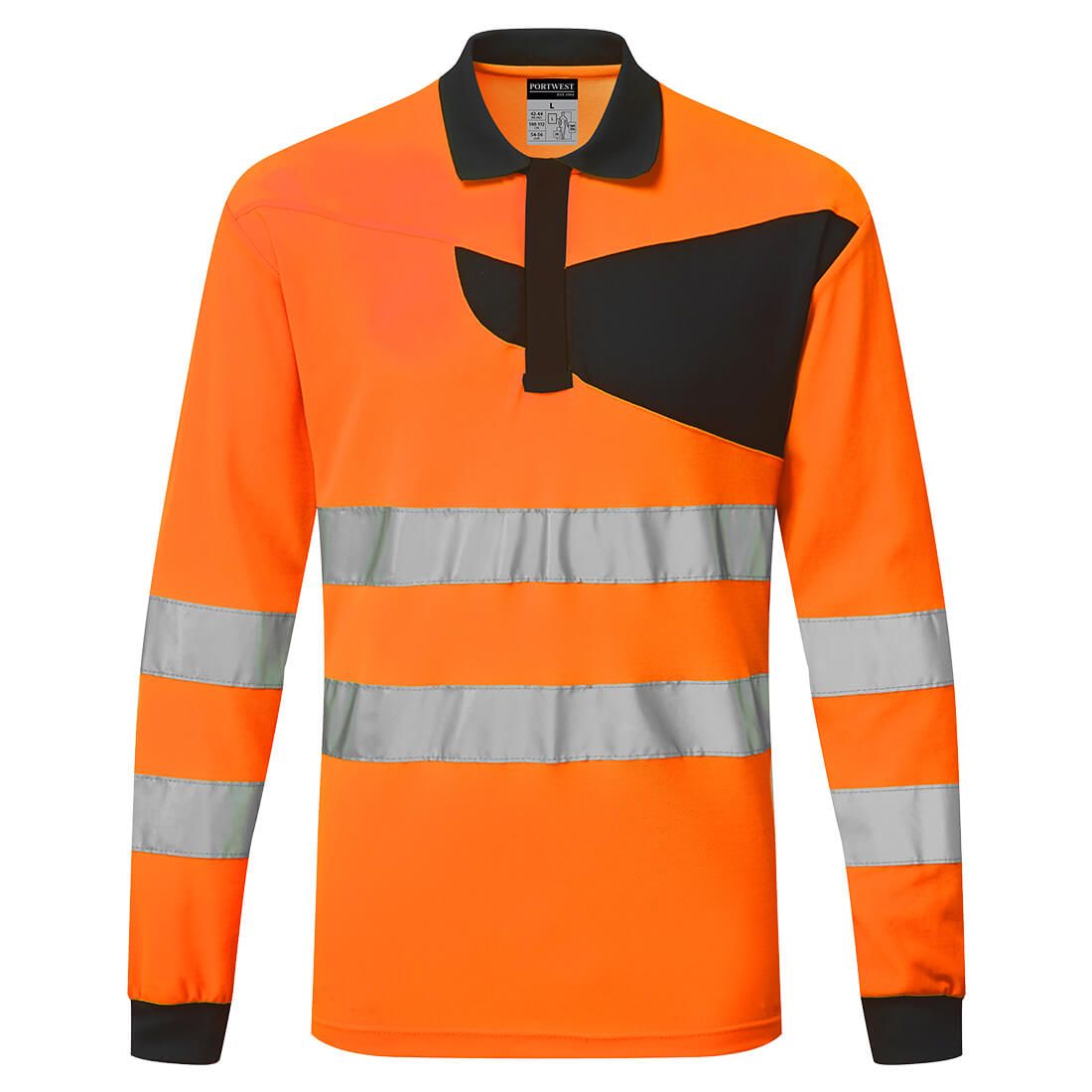 Portwest PW2 Warnschutz-Polo-Shirt, Orange, Gr. 3XL